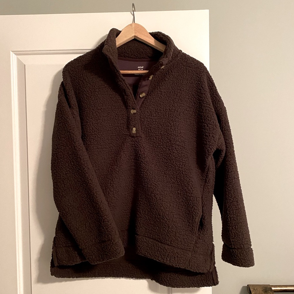 NWOT Aerie Oversized Sherpa Pullover - sz XS